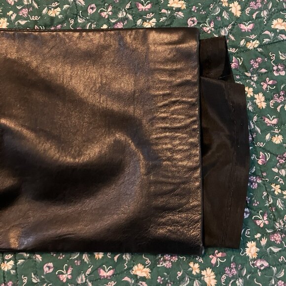 Y2K Danier Black Buttery Leather Pants Womens 6 2000s Vintage Goth High Waist - Picture 13 of 13